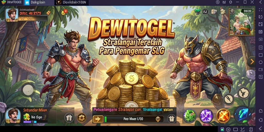 Screenshot utama DEWITOGEL menunjukkan aksi pertempuran yang mendebarkan.