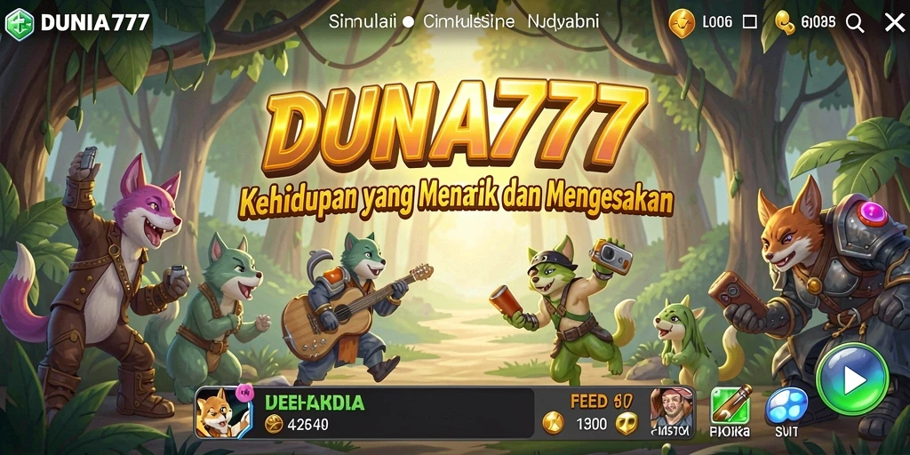 Tampilan gameplay seru dan penuh warna di DUNIA777.