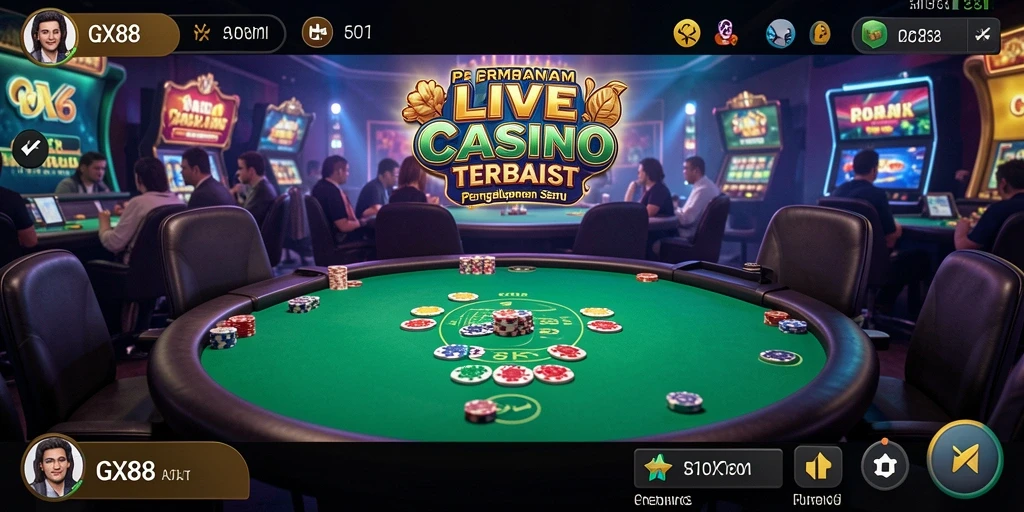 Tampilan gameplay Live Casino yang mengesankan dan interaktif.