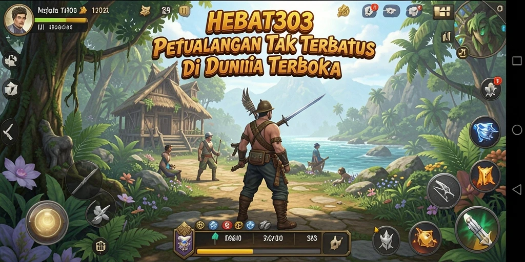 Tangkapan layar utama HEBAT303 menampilkan dunia Open World yang luas dan interaktif.