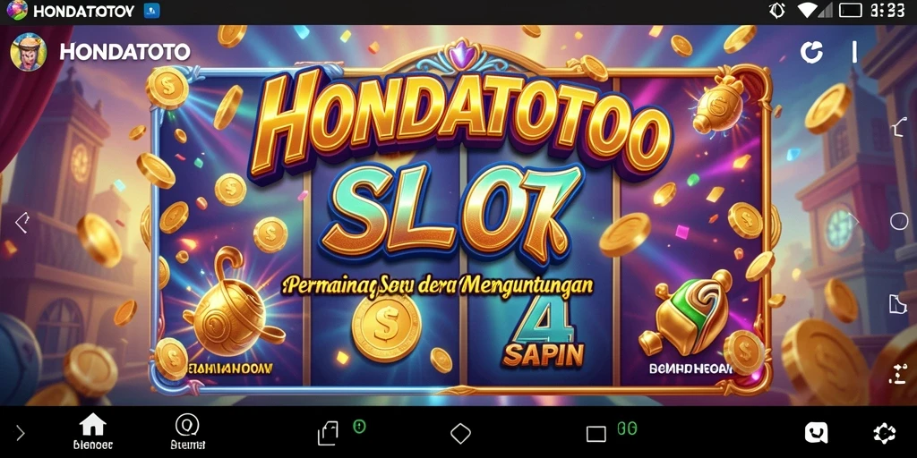 Screenshot gameplay HONDATOTO dengan tampilan slot yang menarik.