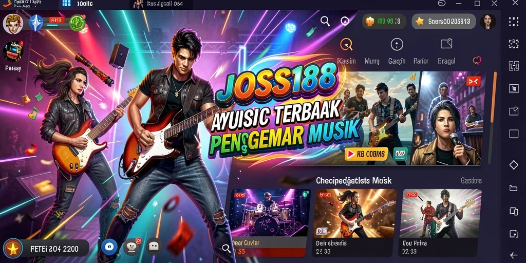 Tampilan gameplay interaktif dari JOSS188 dan fitur musiknya.