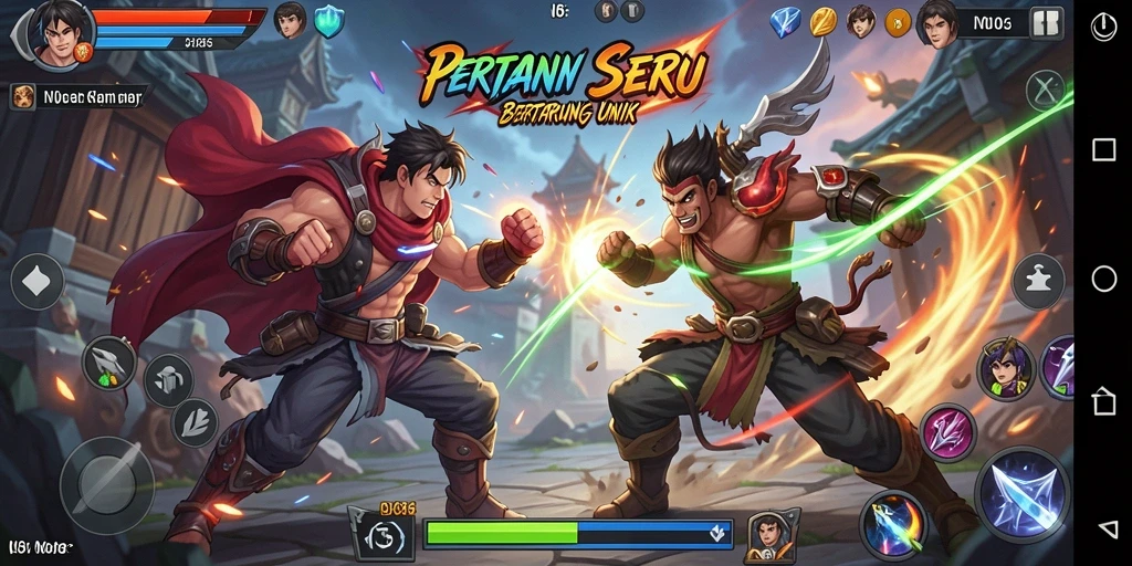 Screenshot gameplay N06 yang menunjukkan pertarungan dinamis dan seru.