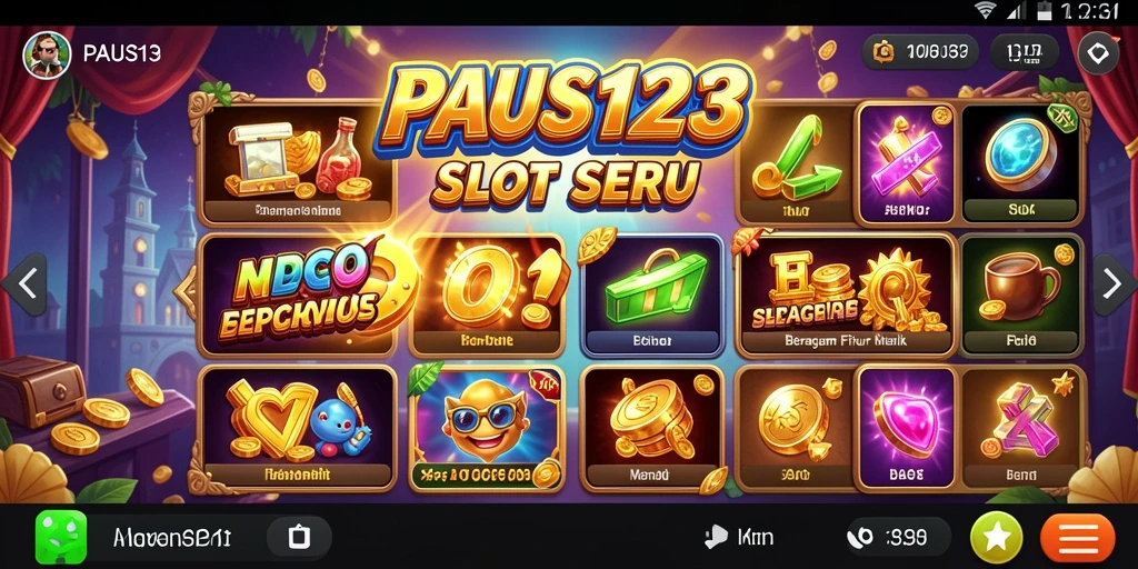 Screenshot utama PAUS123 menunjukkan gameplay Slot yang mendebarkan.