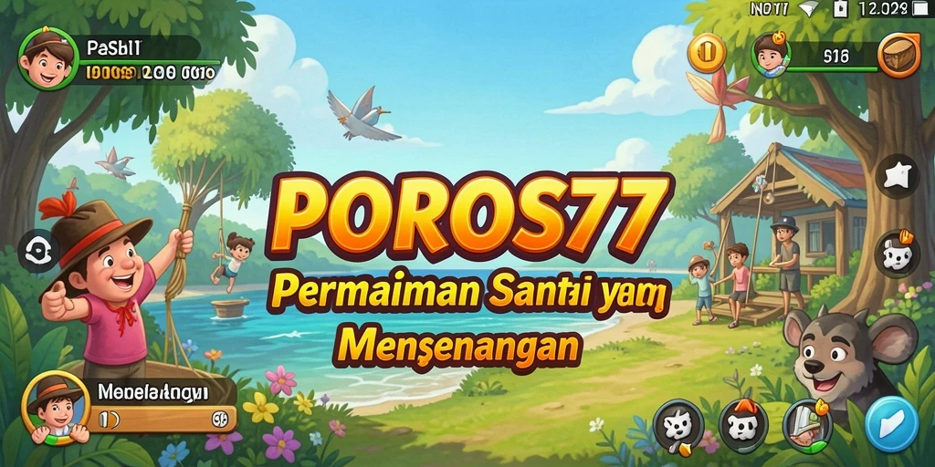 Tampilkan gameplay santai dan menyenangkan dalam POROS77.