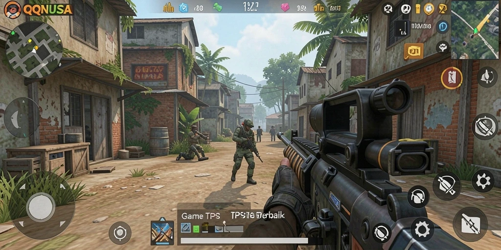 Tampilan gameplay seru dari QQNUSA dengan grafis menakjubkan.