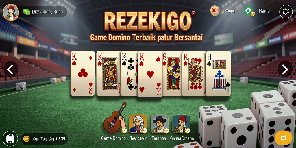 Tampilan gameplay seru saat bermain REZEKIGO di Domino.