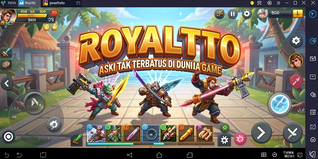 Tangkapan layar menampilkan aksi seru dalam ROYALTOTO.