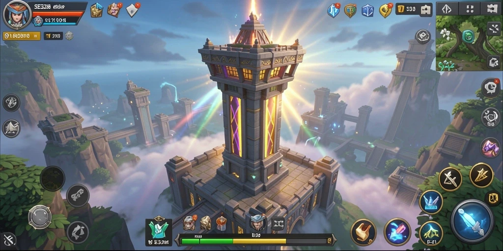 Screenshot gameplay SE328 menampilkan aksi seru dalam Tower Defense.