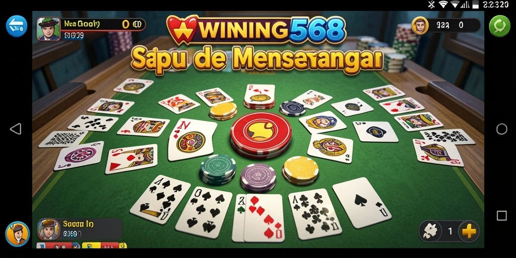 Screenshot gameplay WINNING568 dengan suasana bermain Gaple yang seru.